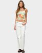EDIKTED Buckle Low Rise Straight Leg Pants image number 4