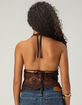 WEST OF MELROSE Womens Lace Halter Top image number 4