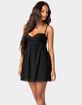 EDIKTED Bonny Lace Trim Cotton Mini Dress image number 1