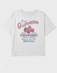 CALIFORNIA Fancy Strawberries Girls Crop Tee image number 1