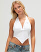 TRUE RELIGION Crystal Plunge Womens Halter Top image number 1