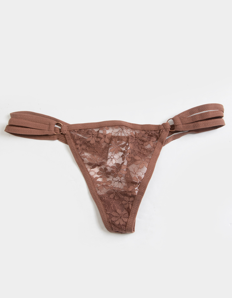 SKY & SPARROW Strappy Side Lace Thong image number 0