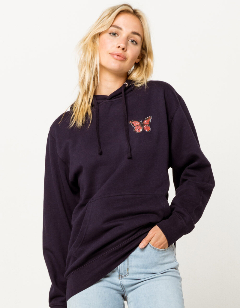 FULL TILT Butterfly Back Hit Navy Womens Hoodie image number 1
