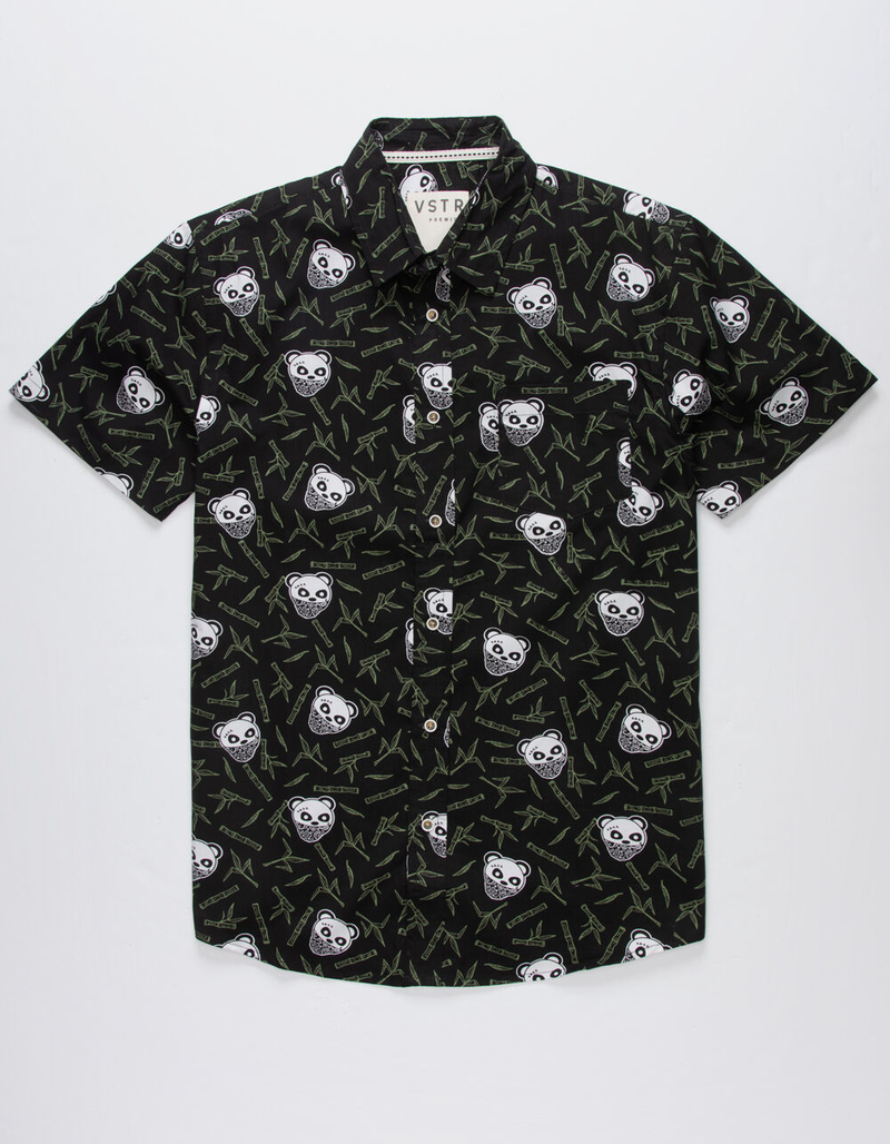 VSTR Panda Mens Button Up Shirt image number 0