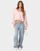 EDIKTED Sabrina Chunky Knit  Womens Cropped Cardigan image number 2