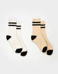 FULL TILT 2 Pack Striped Womens Quarter Socks image number 1