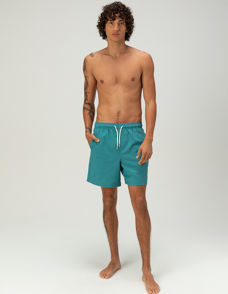 RSQ Mens Seersucker 6.5" Swim Trunks image number 3