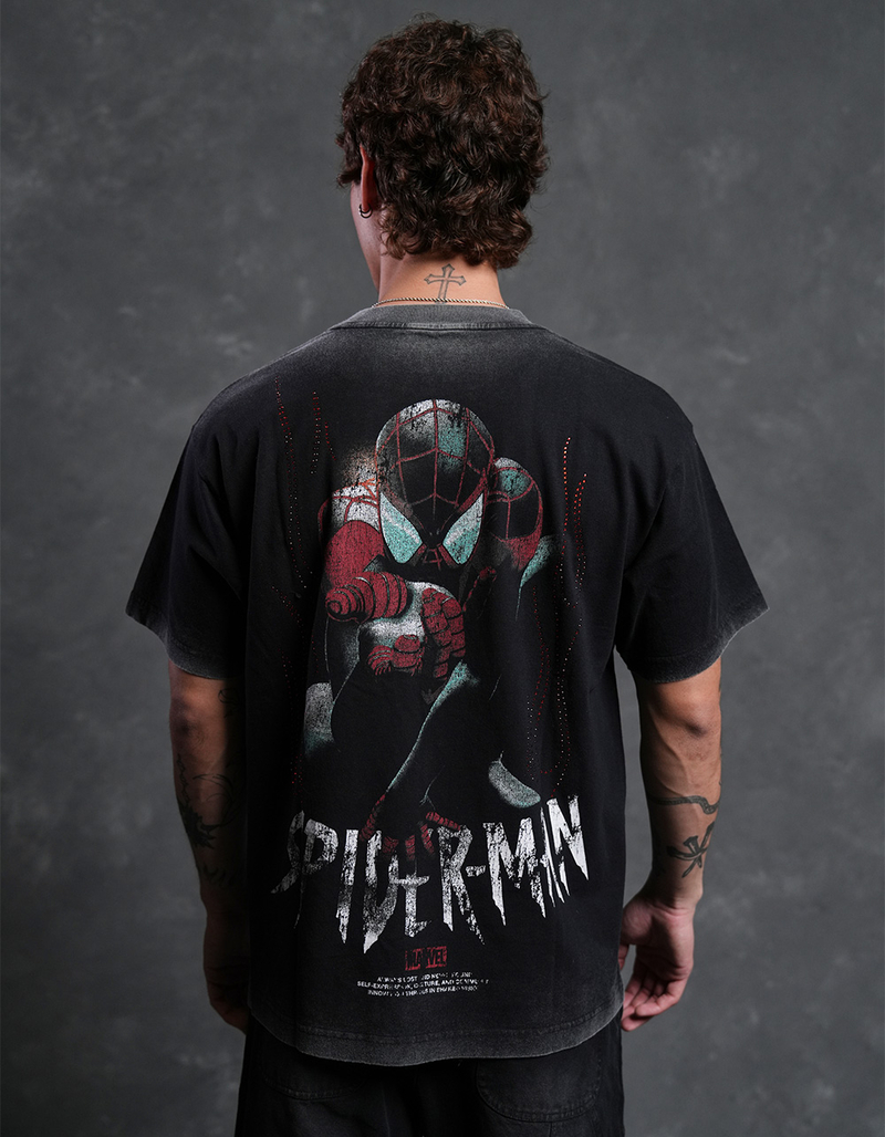 CVLA x Marvel Spider-Man Flames Mens Boxy Tee image number 0