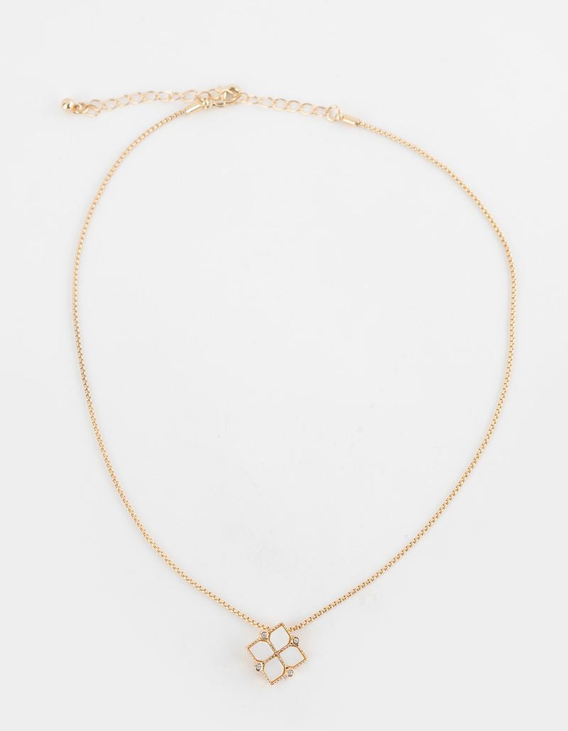 FULL TILT Dainty Iridescent Pendant Necklace image number 0