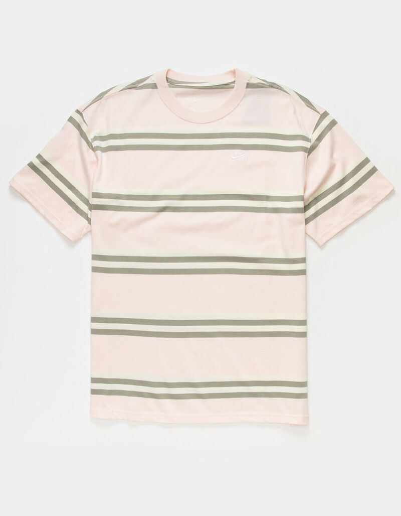 NIKE SB Stripe Mens Light Pink T-Shirt - LTPNK - 394611380