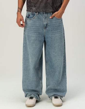 RSQ Mens Extra Baggy Embroidered Jeans Alternative Image