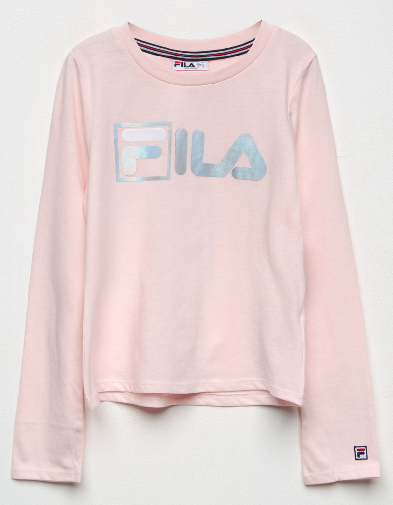 FILA Box Logo Pink Girls Tee image number 0