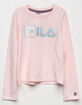 FILA Box Logo Pink Girls Tee image number 1