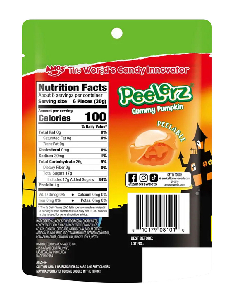 PEELERZ Halloween Peelable Pumpkin Gummy Candy image number 2