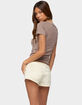 EDIKTED Rowan Iridescent Button Raglan Tee image number 3