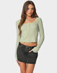 EDIKTED Jayde Ribbed Henley Top image number 1