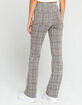 RSQ Plaid Womens Gray Flare Pants image number 4