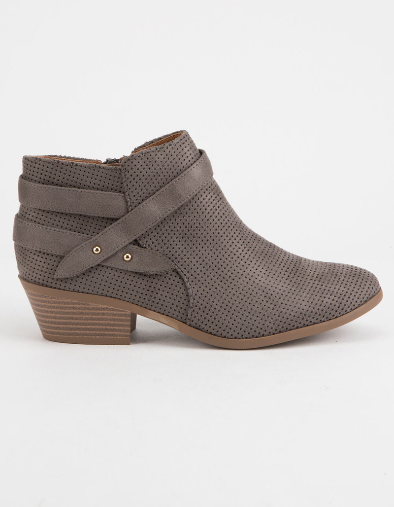 SODA Portia Gray Womens Booties image number 1