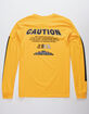 NEON RIOT Caution Kanji Gold Mens T-Shirt image number 1
