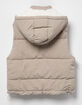LOVE TREE Hooded Sherpa Lined Womens Vest image number 4