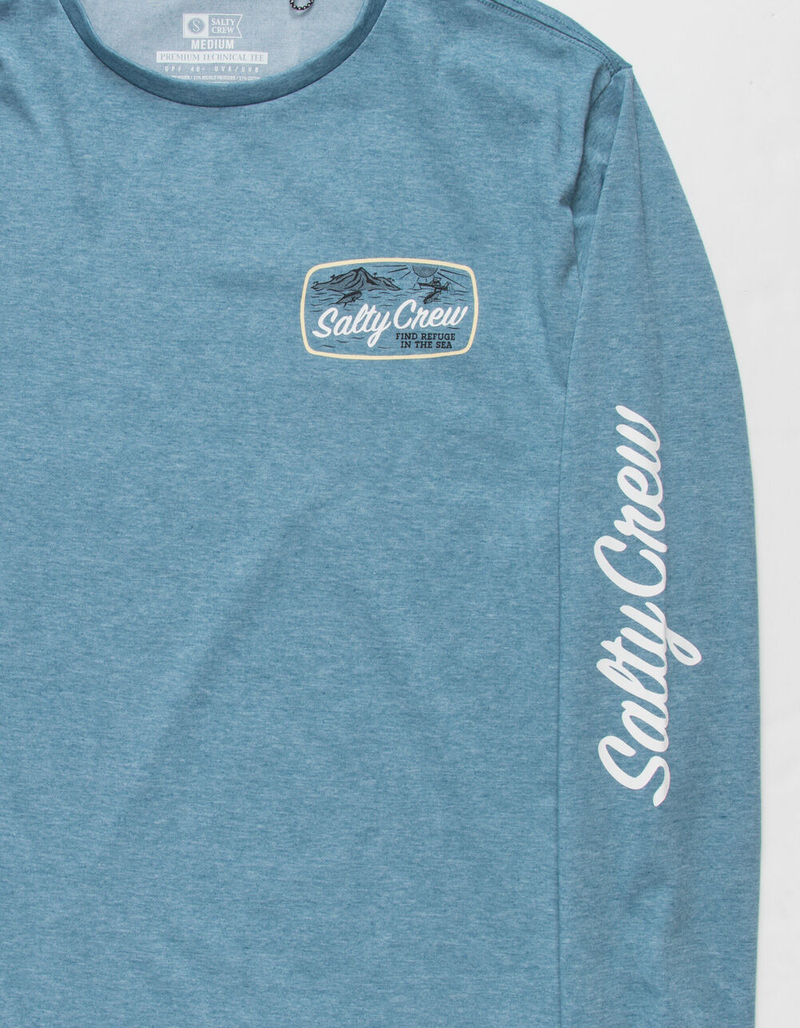 SALTY CREW Tuna Isle Mens Light Blue Technical T-Shirt image number 1