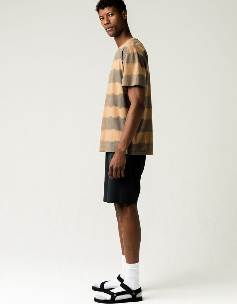 RSQ Mid Length Mens Charcoal Hybrid Shorts image number 2