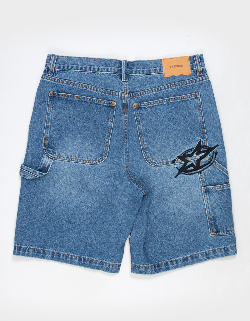 RSQ Mens Loose Embroidered Carpenter Jorts image number 6