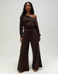 NECTAR CLOTHING Off The Shoulder Womens Long Sleeve Knit Top image number 2