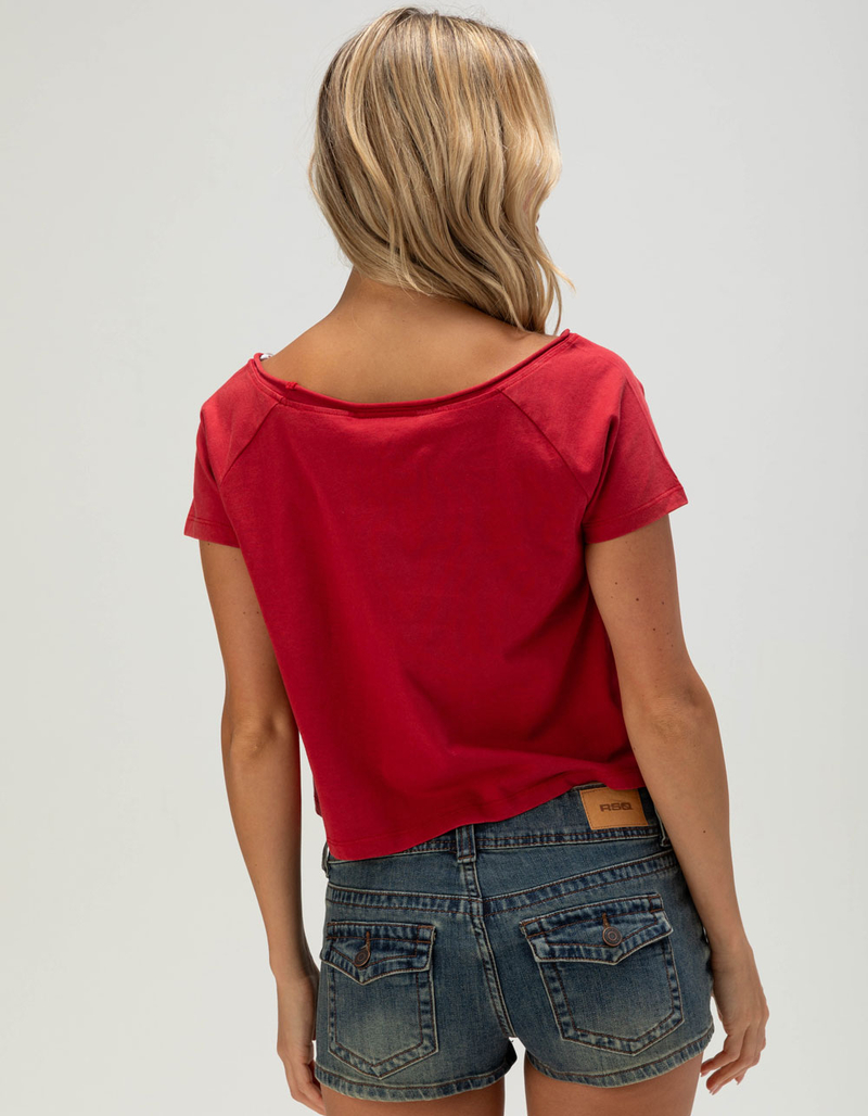 THE WILD COLLECTIVE University of Southern California Womens Off The Shoulder Tee image number 3
