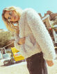 RSQ Womens Long Fur Hooded Jacket image number 1