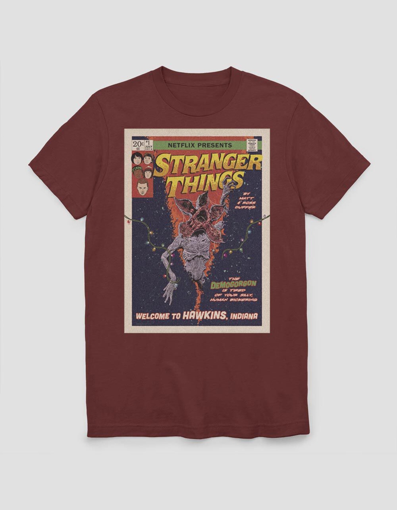 STRANGER THINGS Comic Cover Unisex Tee image number 0
