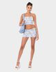 EDIKTED Delft Print Strapless Top image number 5