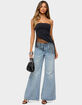 EDIKTED Sarika Asymmetric Fringe Strapless Top image number 5
