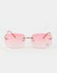 FULL TILT Rimless Rhinestone Butterfly Sunglasses image number 2