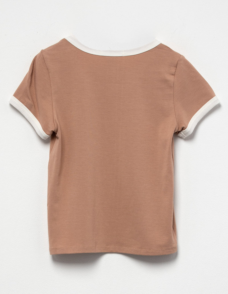 FULL TILT Essentials Girls Ringer Tee image number 2