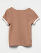 FULL TILT Essentials Girls Ringer Tee image number 3