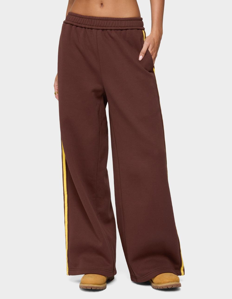 EDIKTED Sorin Contrast Striped Sweatpants image number 0