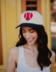 KATYDID Red Baseball Heart Vintage Trucker Hat image number 3