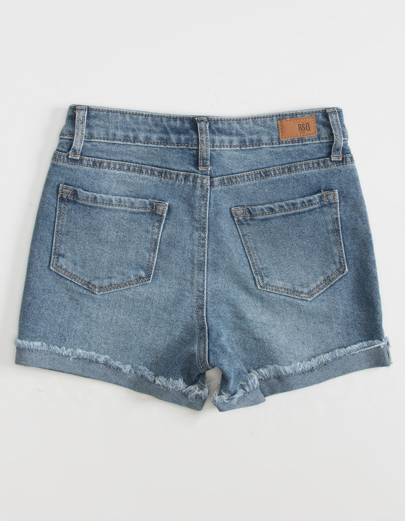 RSQ Super High Rise Girls Mom Jean Shorts image number 1