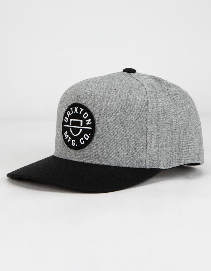 BRIXTON Crest Mens Gray Snapback Hat image number 0