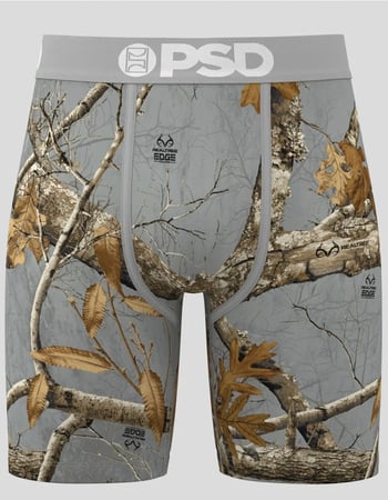 PSD x Realtree Edge Grey Mens Boxer Briefs Primary Image