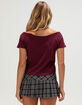 VON DUTCH Womens Off The Shoulder Top image number 4