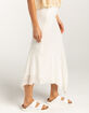 FULL TILT Low Rise Asymmetrical Lace Womens Midi Skirt image number 3