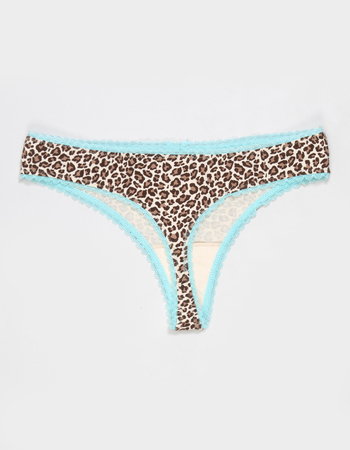 FULL TILT Cotton Bow Lace Trim Thong Alternative Image