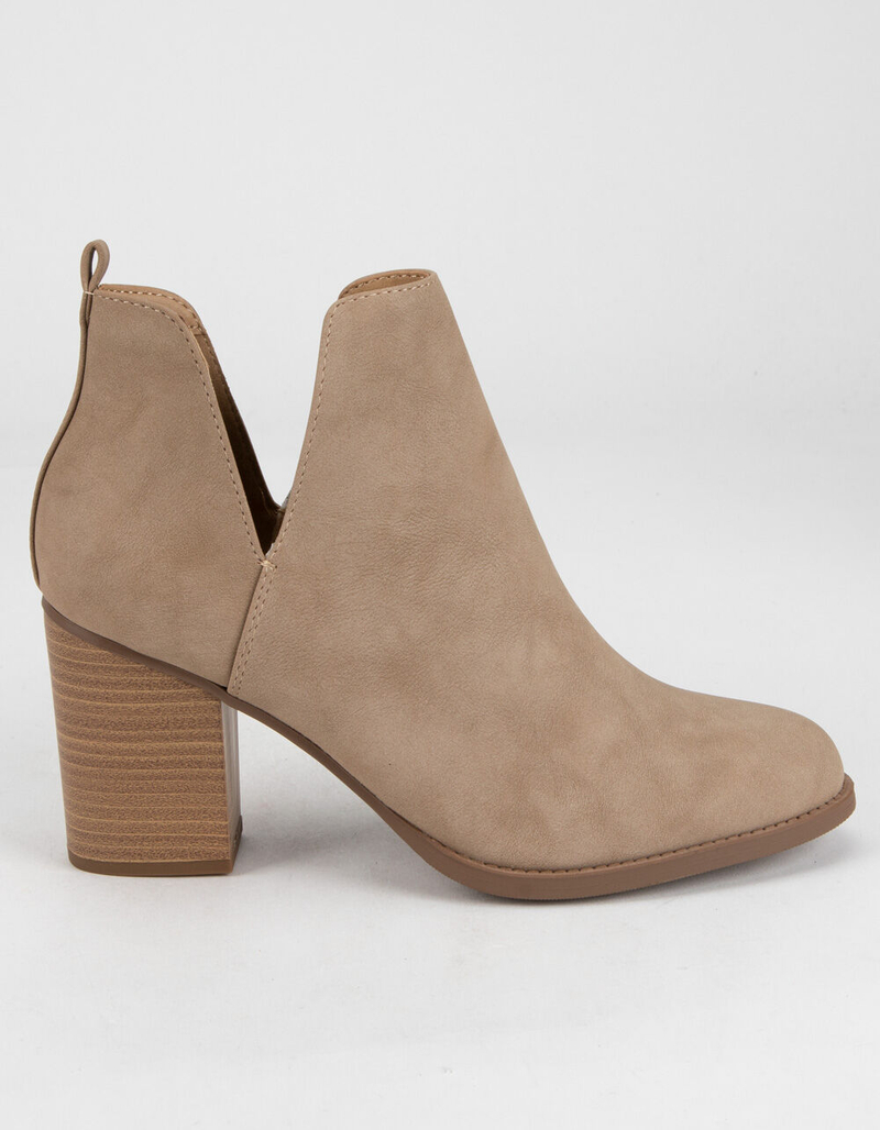 SODA Chop Out Womens Taupe Booties image number 1