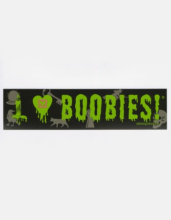 KEEP A BREAST I Heart Boobies! Hex Sticker Primary Image