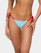 EDIKTED Leni Contrast String Bikini Bottoms image number 1