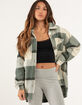 ASHLEY Womens Chunky Wool Plaid Shacket  image number 1