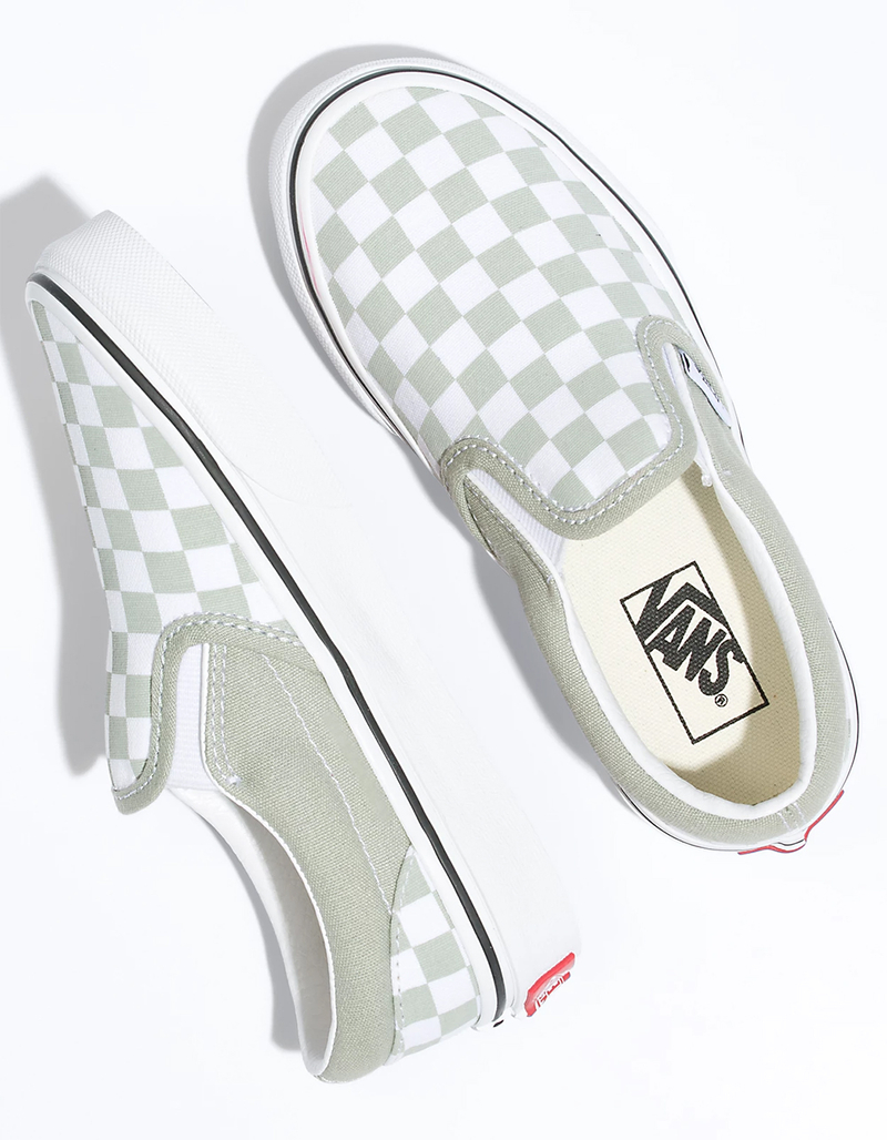 VANS Checkerboard Classic Girls Slip-On Shoes image number 2