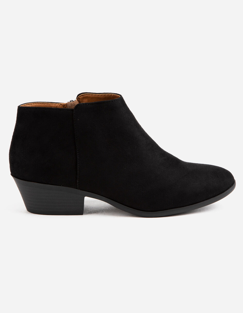 faux suede black booties